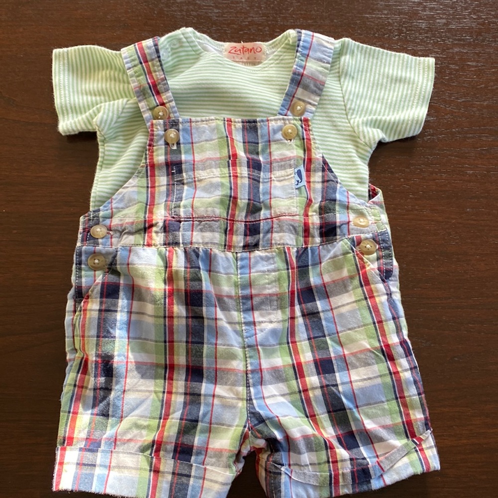 Boys matching outfit overalls